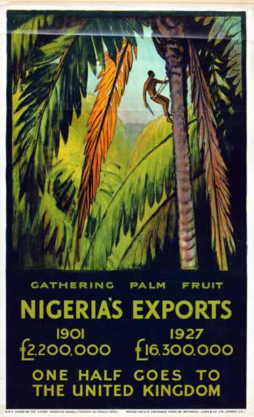 Nigeria's exports - gathering palm fruit